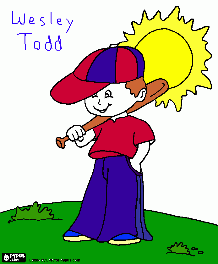 baseball boy coloring page