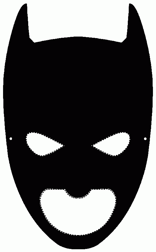 Batman mask coloring page