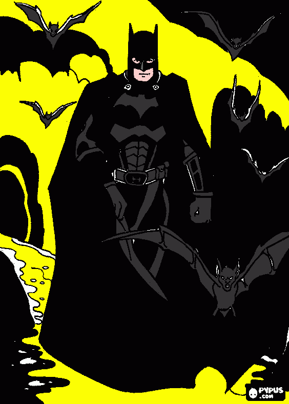 batman shawn coloring page