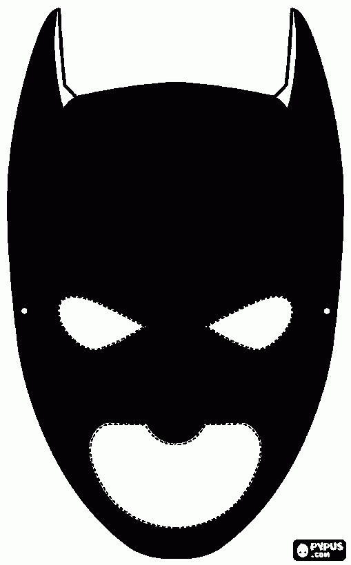 batmask coloring page