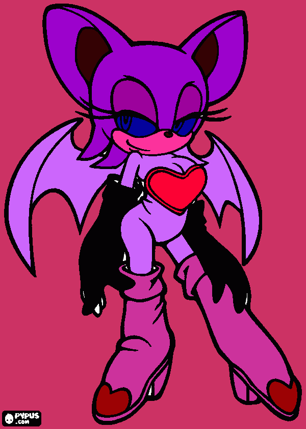 Batty girl coloring page