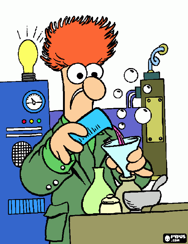 beaker! coloring page