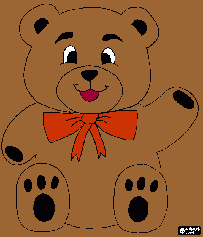 bear coloring page