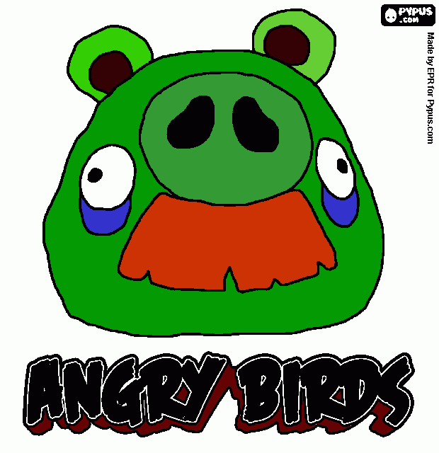 Beard Piggy coloring page