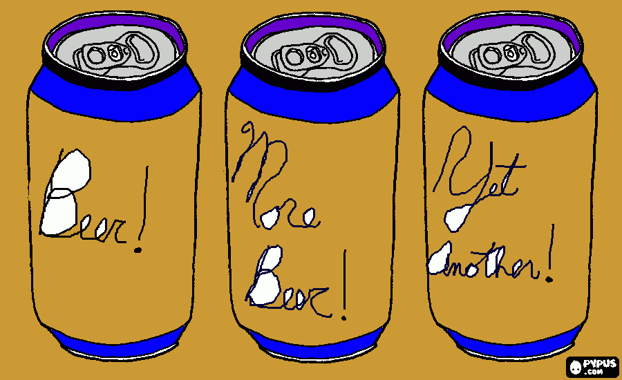 Beer coloring page