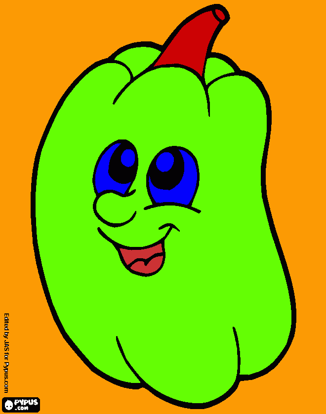 bell pepper coloring page