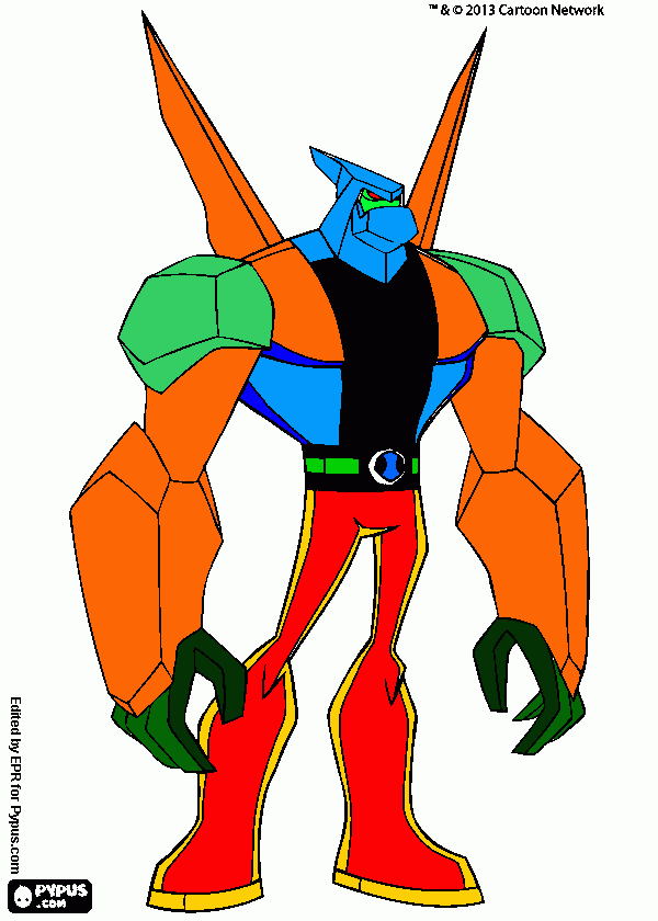 Ben 10: Omniverse Alternate Dimensional Diamondhead coloring page