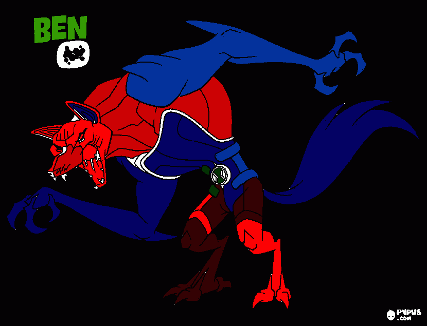 Ben wolf coloring page