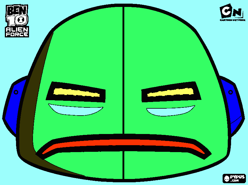 Ben10 face coloring page