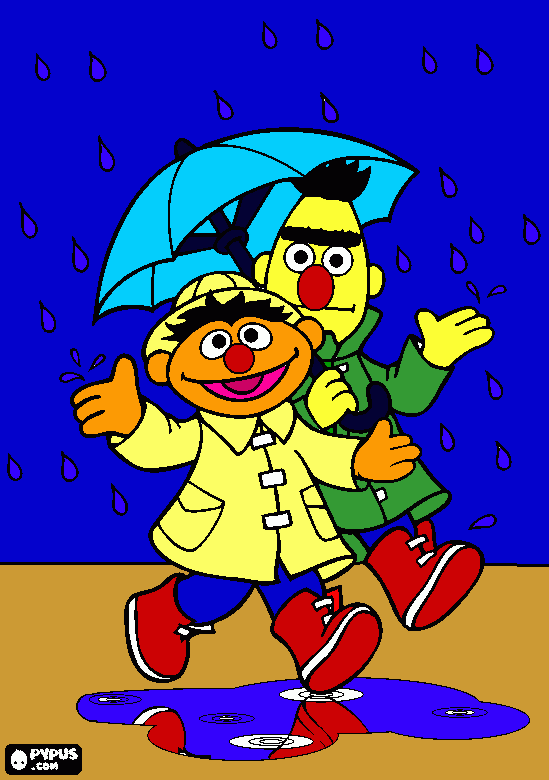 bert n ernie coloring page