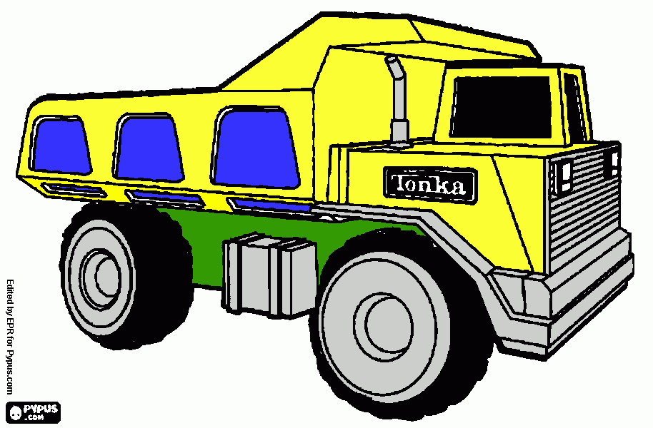 big dumptruck coloring page
