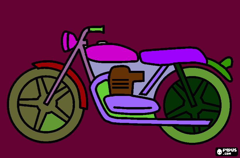 Bike coloring page