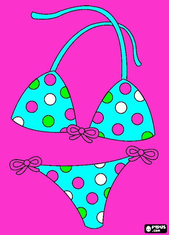 bikini coloring page
