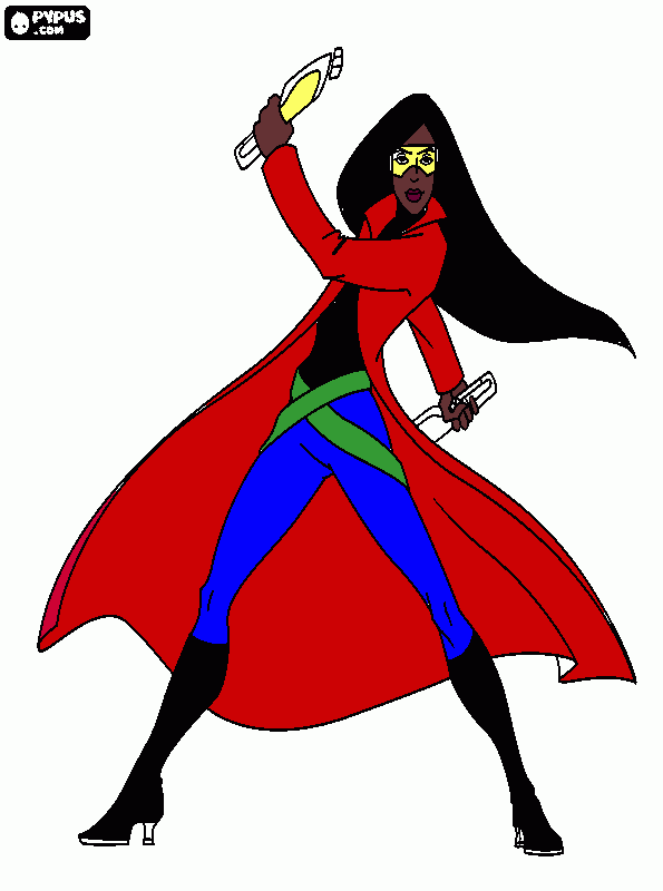 black lady coloring page