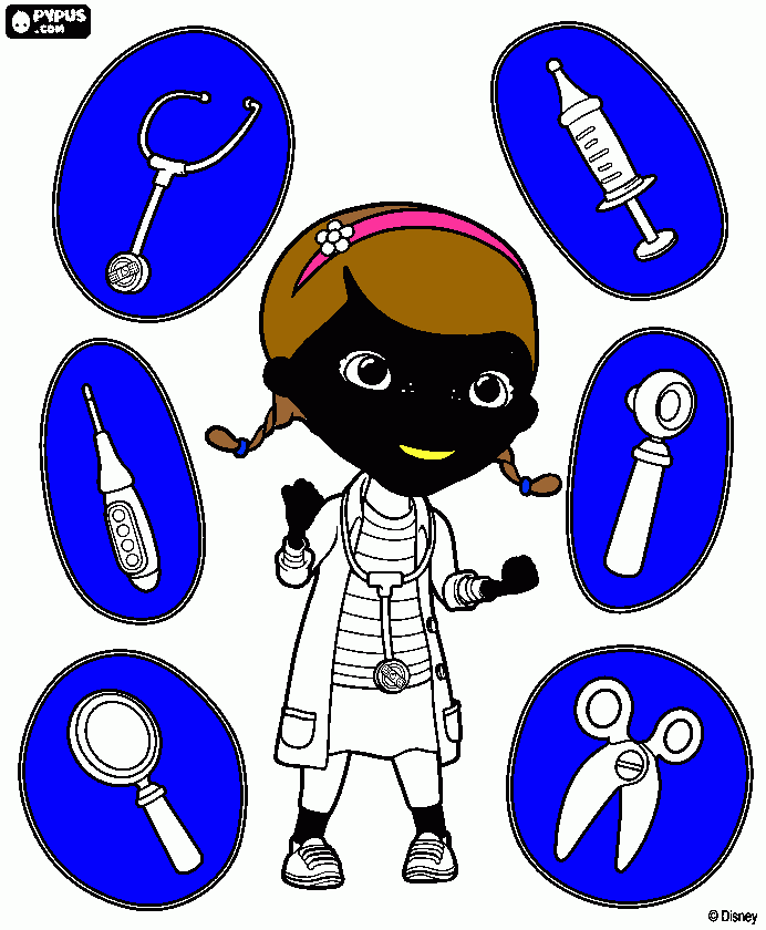 Black Mcstuffins coloring page