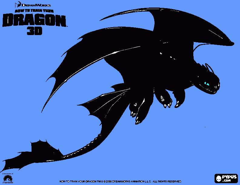 BLACK NIGHT FURY coloring page