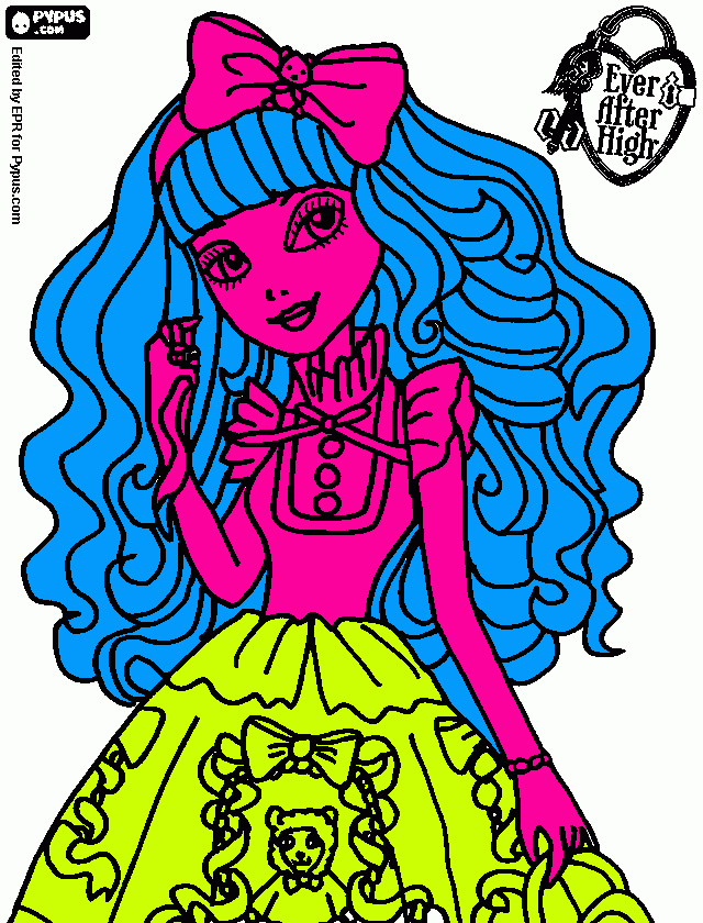 Blondie Lockes, a Royal young girl in Ever After High  coloring page