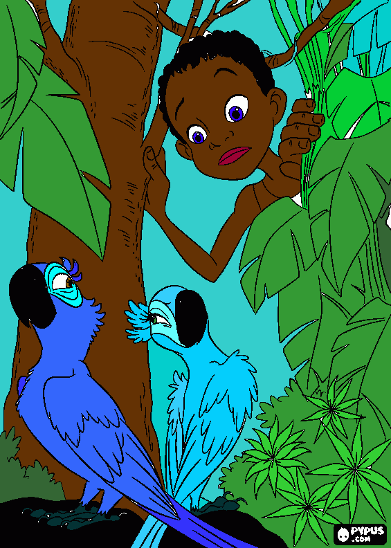 Blu 1 coloring page