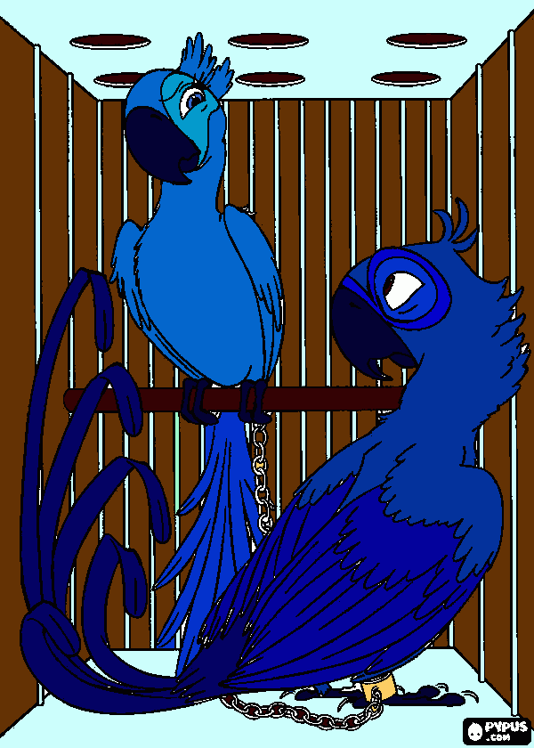Blu and Jewel coloring page