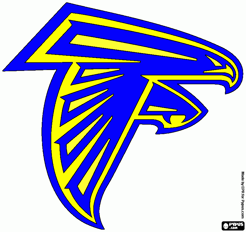 Blue and Yellow Falcon  coloring page