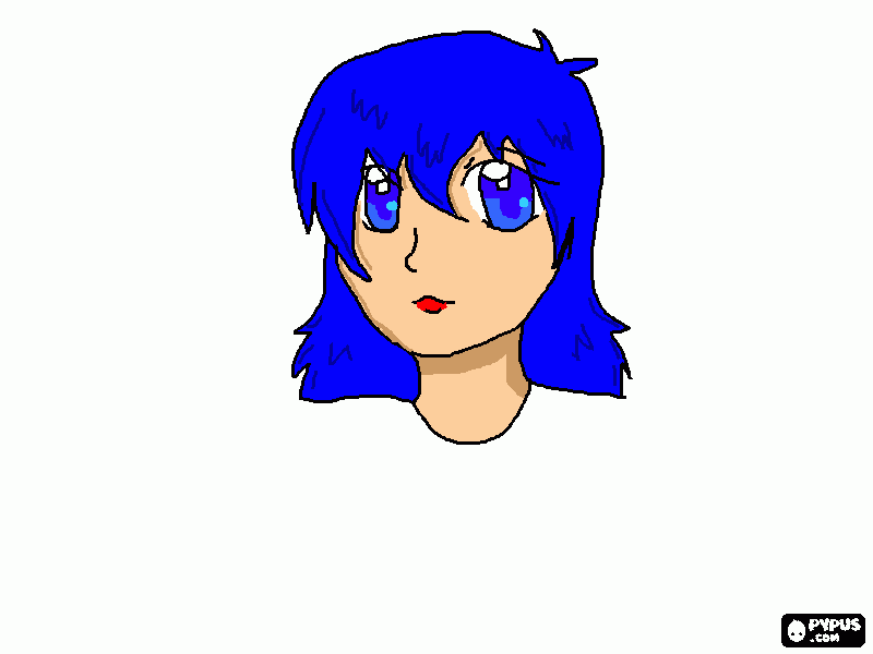 Blue Girl coloring page