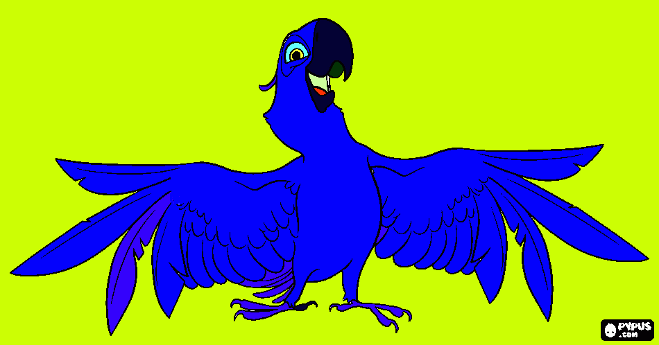 Blue-Macaw coloring page