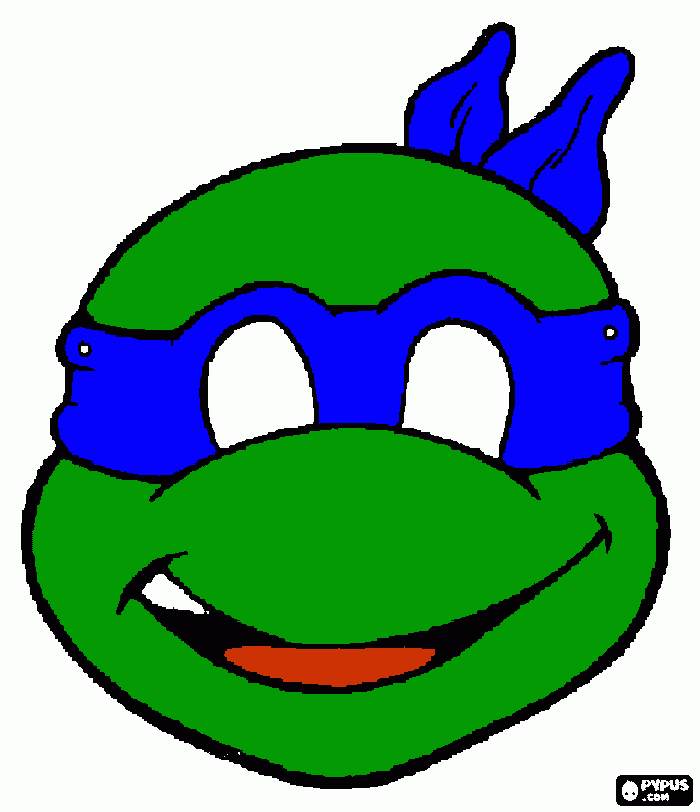 blue ninja turtle coloring page