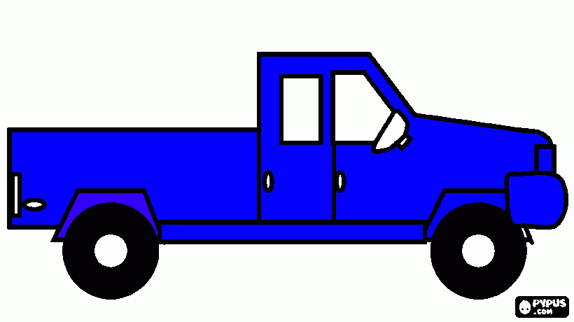 blue truck coloring page