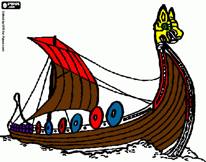 boat coloring page