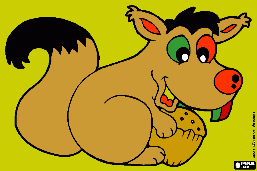 bob marley squirrel coloring page