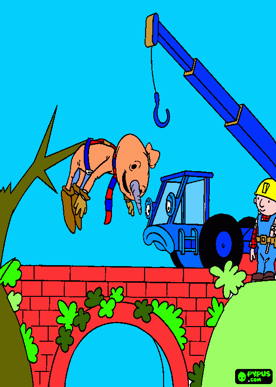bob the builder coloring page