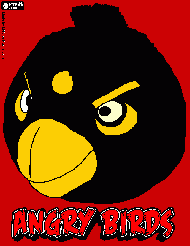 bomb bird that i made coloring page