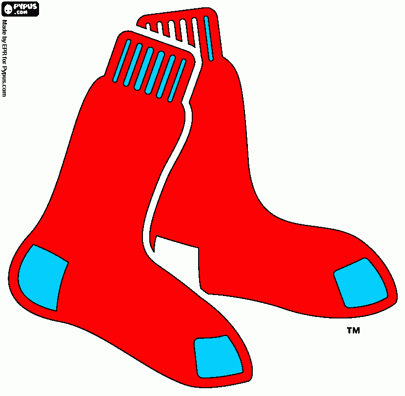 boston red sox coloring page