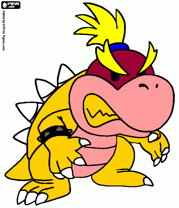 bouncer junior ate the fire flower coloring page