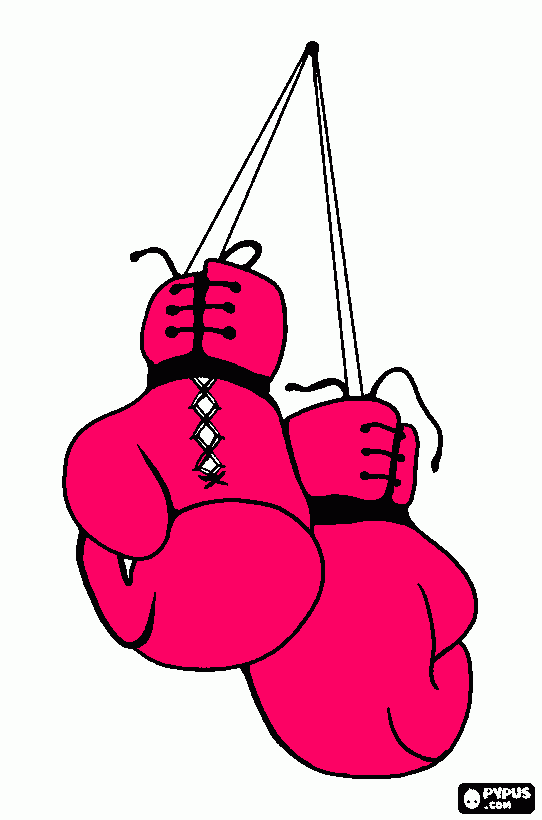 box gloves coloring page