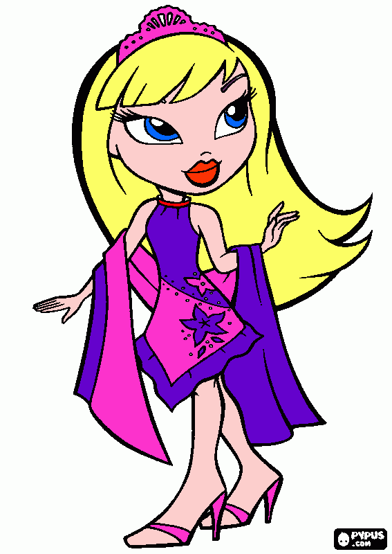 bratz for ur party coloring page