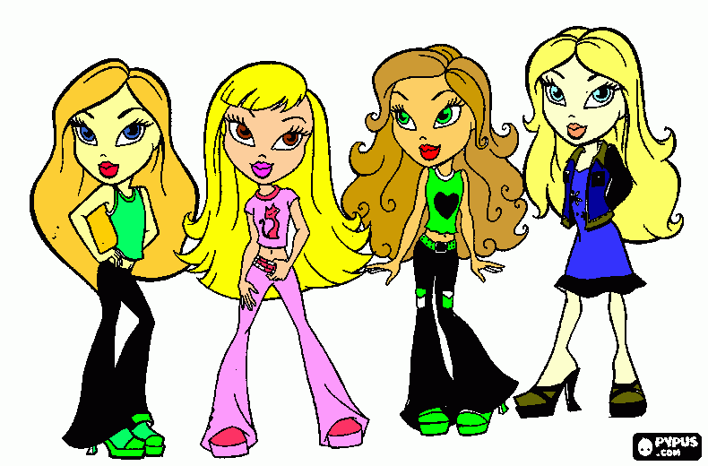 Bratz gals coloring page