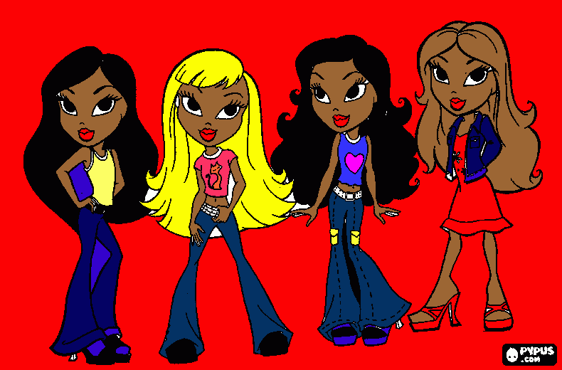 bravo four girls  coloring page
