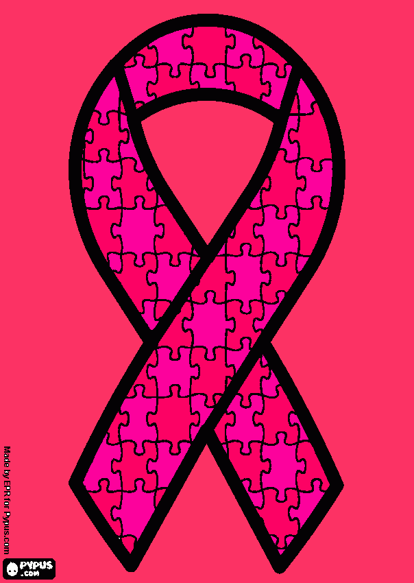 breast cancer ribbion coloring page