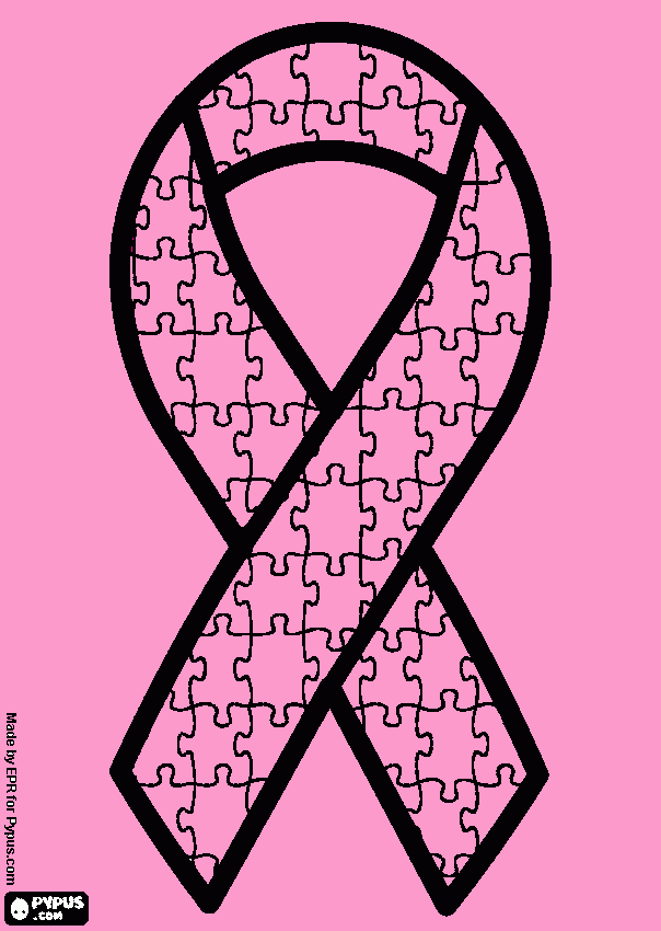 breast cancer ribbon coloring page