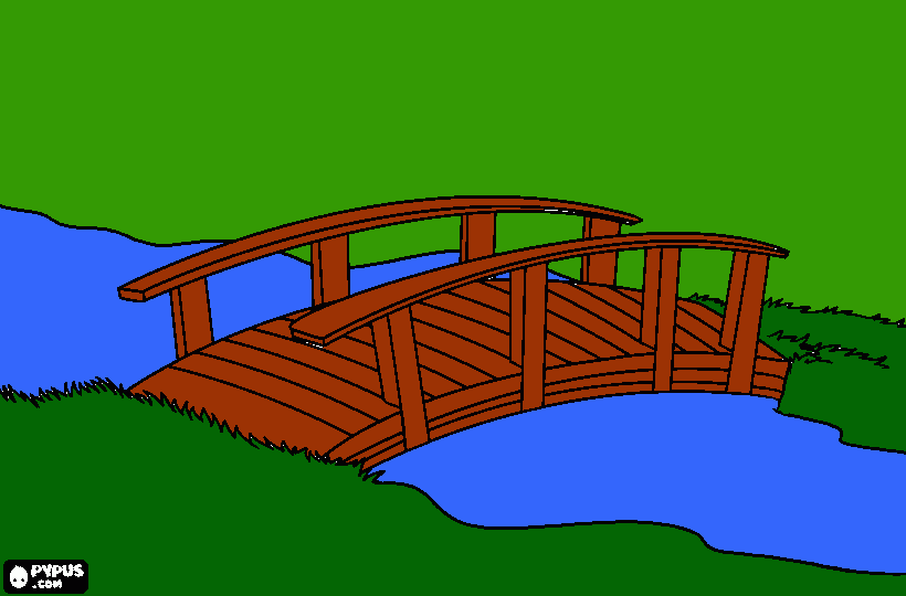 Bridge coloring page
