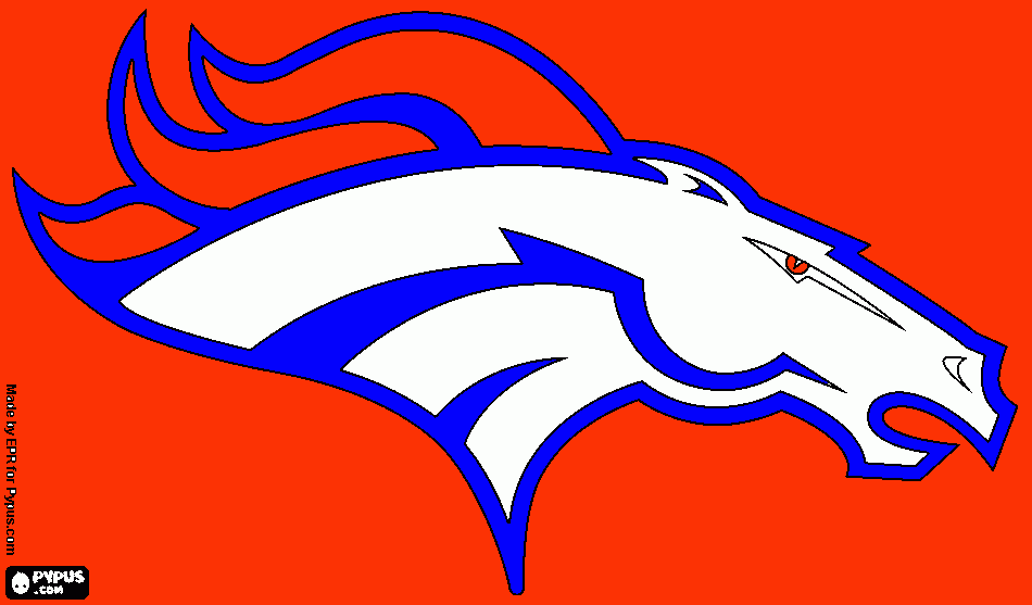 Broncos coloring page