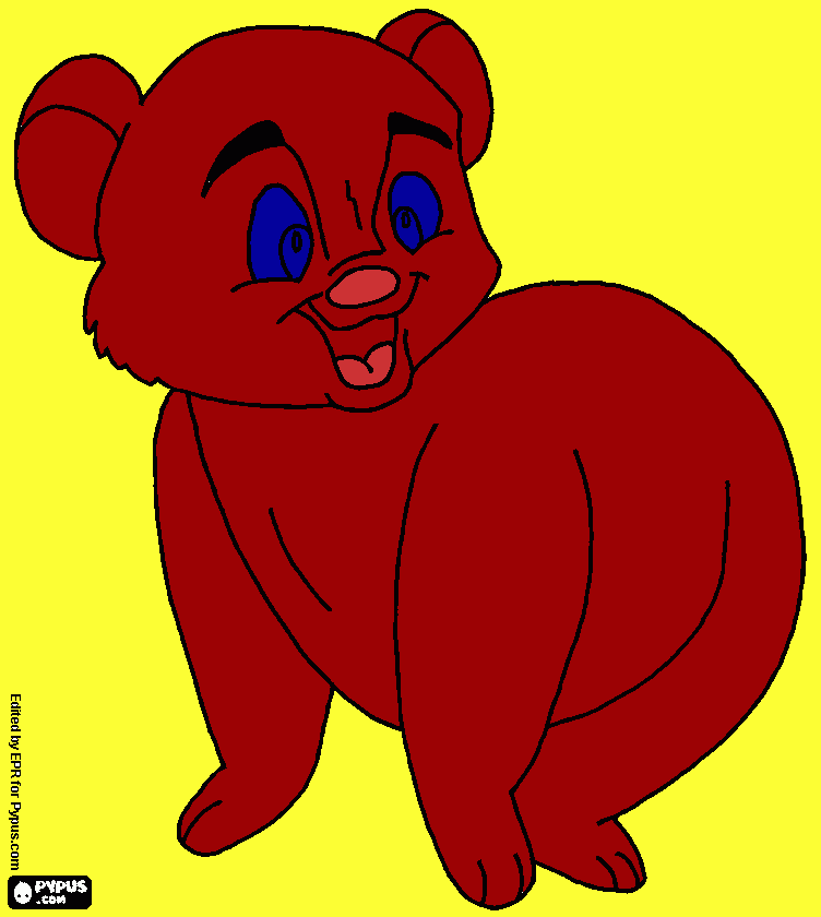 brown bear coloring page