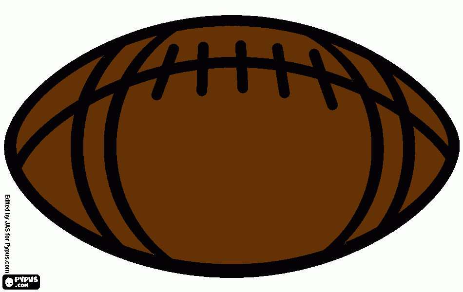 brown football coloring page