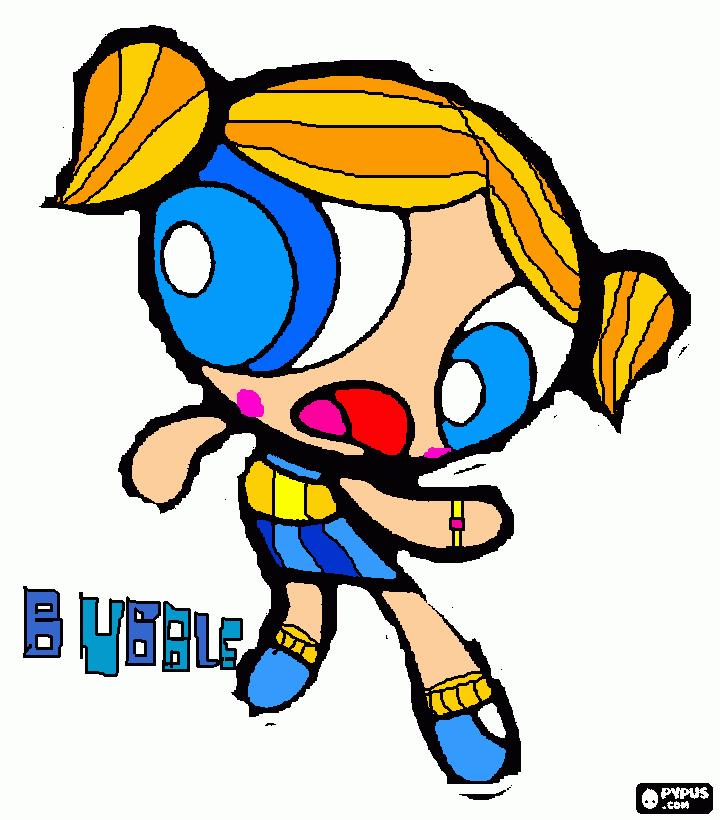 bubble coloring page