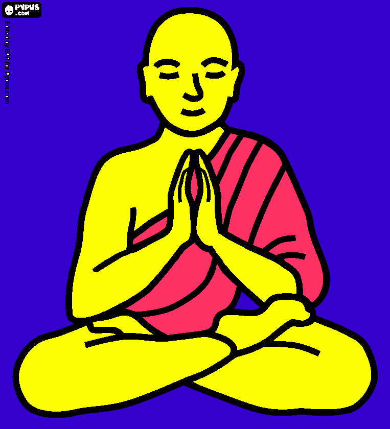 buddhist coloring page