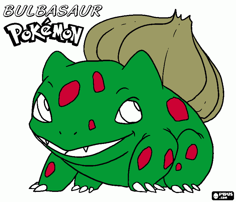 bulbasaur color coloring page