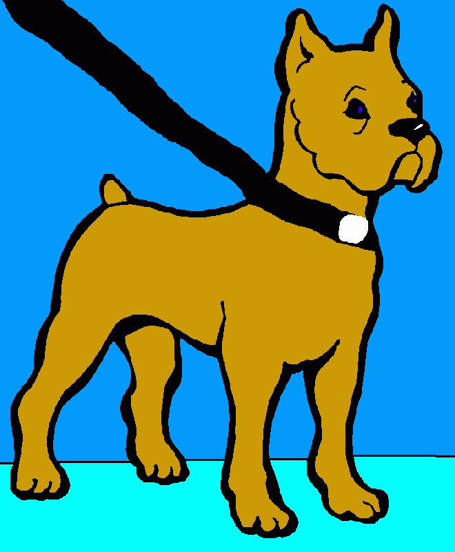 Bull Boxer  coloring page