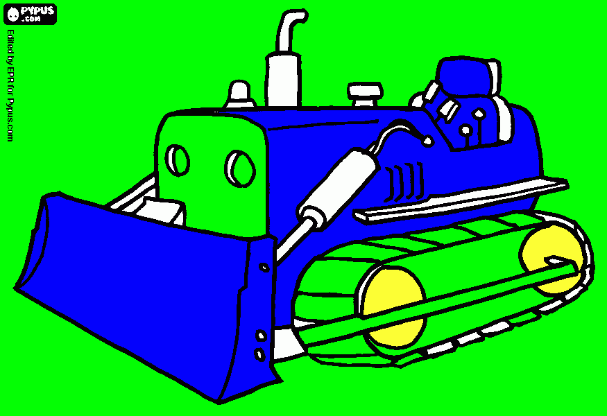 bulldozer coloring page
