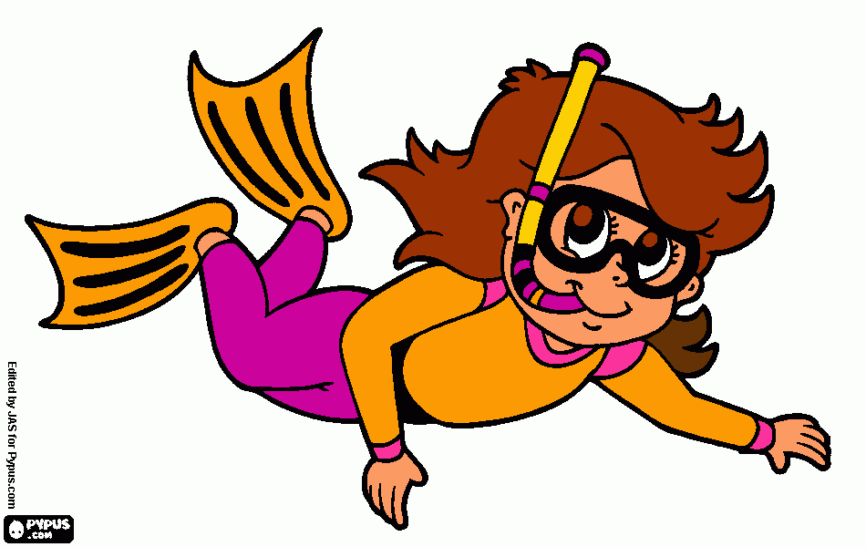 bulletin board diving coloring page